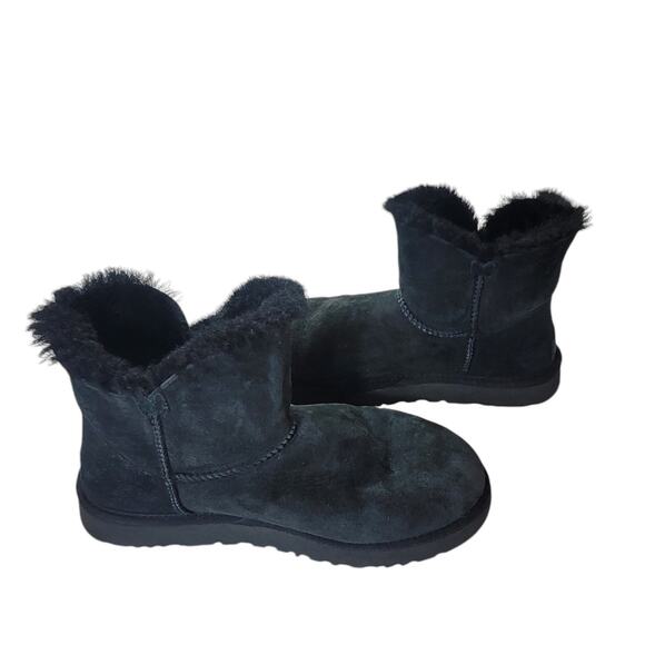 UGG Mini Bailey Suede and Shearling Boots Women's Size 9 - Picture 6 of 10